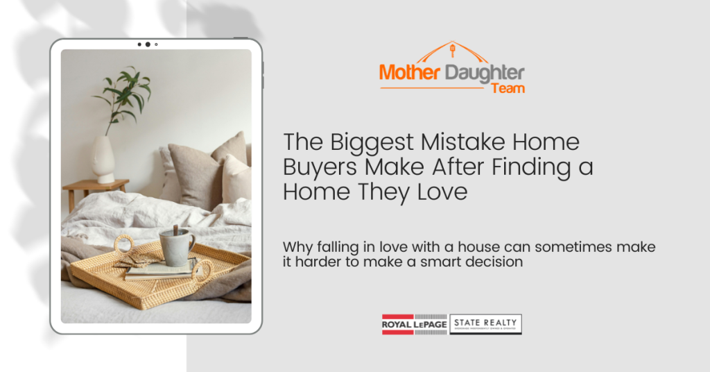 First-time home buyers viewing a property with a local Realtor while considering emotional home buying mistakes and making informed purchasing decisions in Hamilton and Niagara.